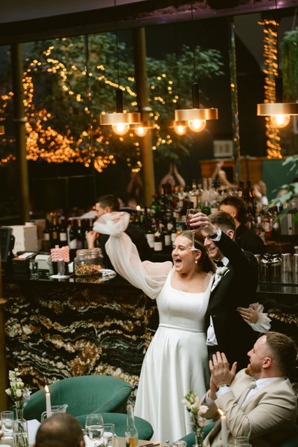 Bride and groom at Jacobs